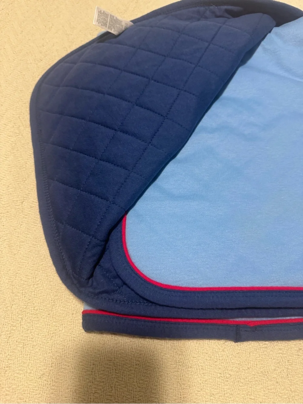 Carter's Light Blue Baby Sports Applique Blanket with Navy Trim